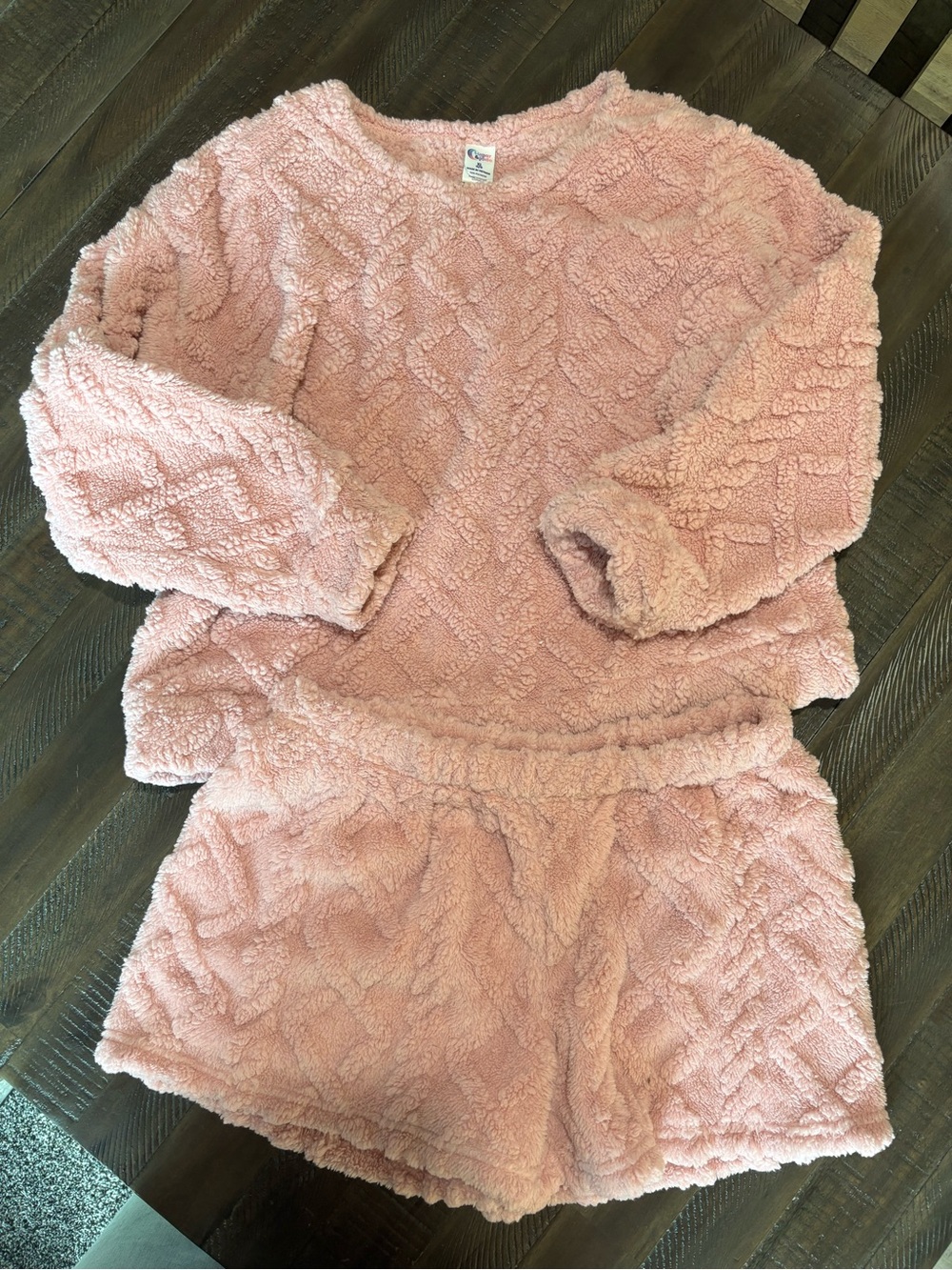 Cozy Pink Plush Women’s Pajama Set